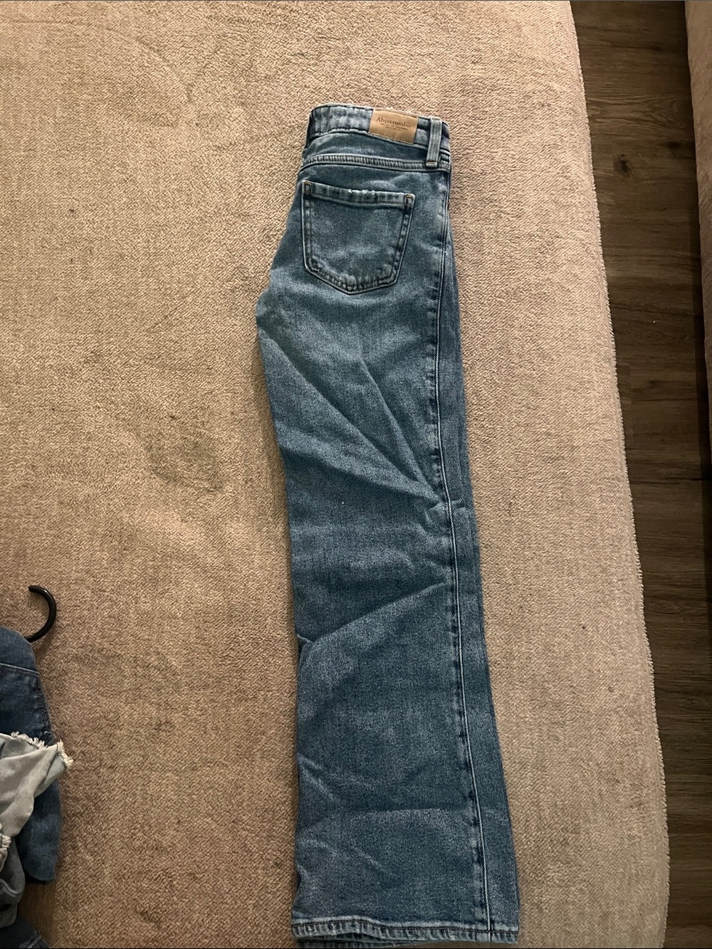 Abercrombie & Fitch Girls Blue Straight Jeans